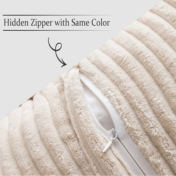 Pillow Covers with Splicing Set of 2 Super Soft - Picture 5 of 6